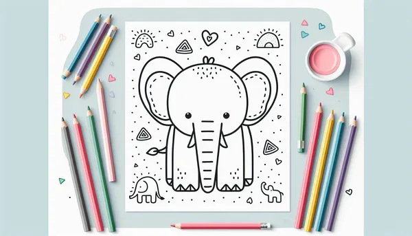 Elephant coloring pages feature image