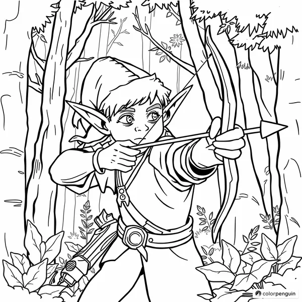 Elf Archer in the Enchanted Forest