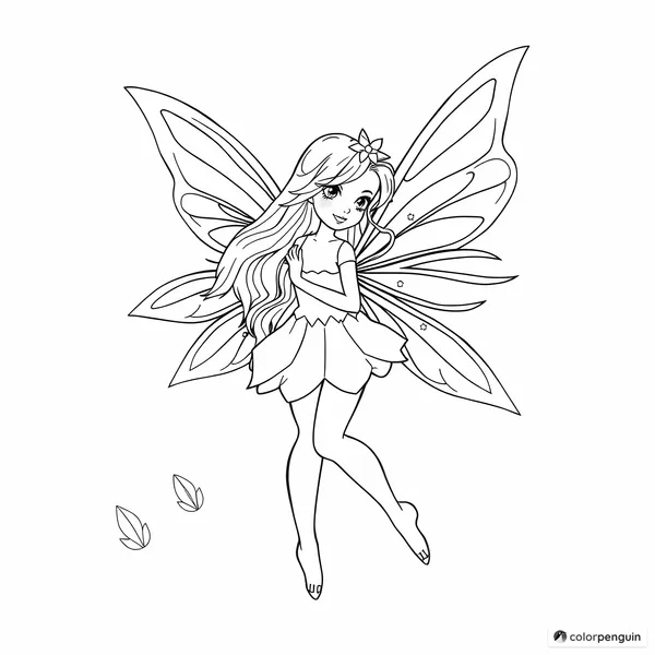 Fairy Coloring Page