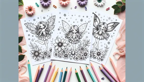 Fairy coloring pages feature image