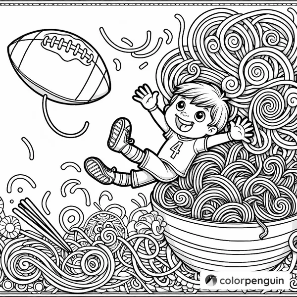 Catching a Football While Eating Spaghetti