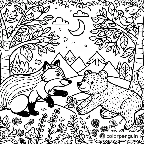 Autumn Adventures: Fox and Bear