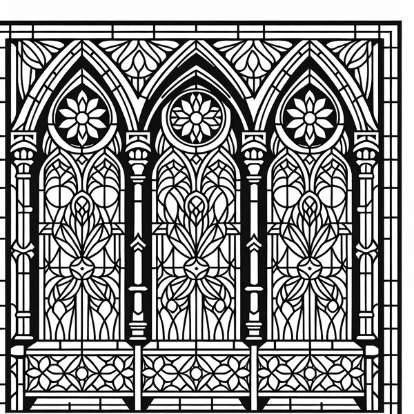 Sainte-Chapelle Coloring Page