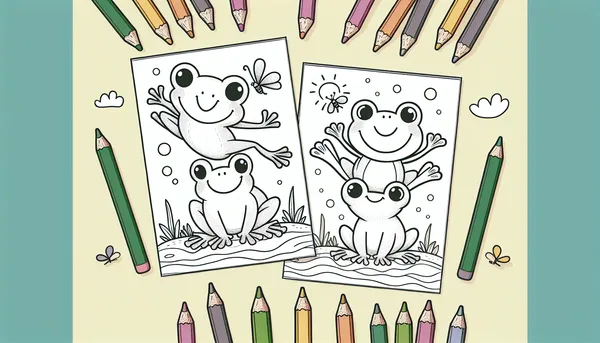 Frog coloring pages feature image