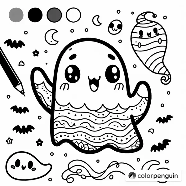 A Cute Halloween Ghost