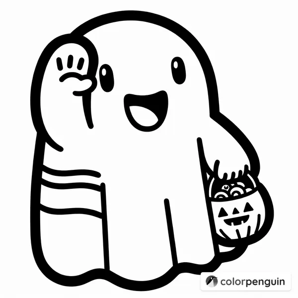 Friendly Ghost with Candy Bucket