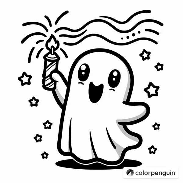 Ghost Shooting a Firework