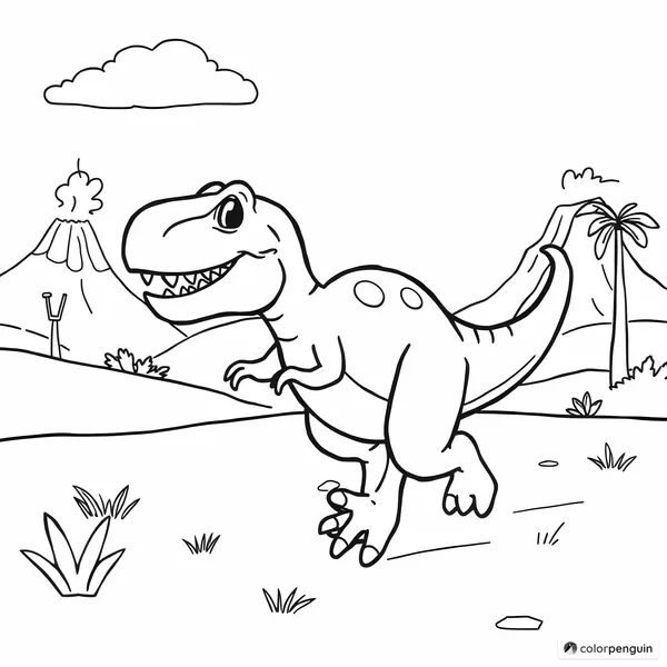 Running T-Rex in a Green Paradise