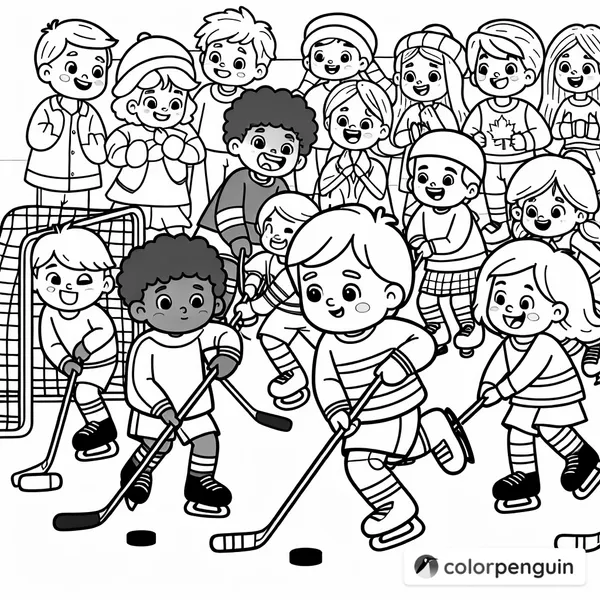 Kids Playing Hockey