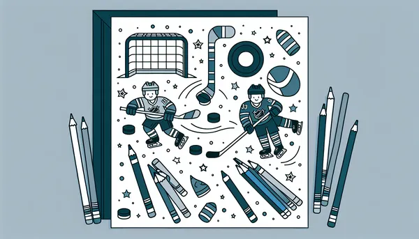 Hockey coloring pages feature image