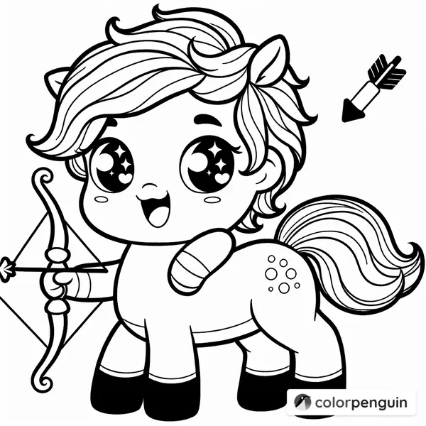 Charming Chibi Centaur Ready for Adventure