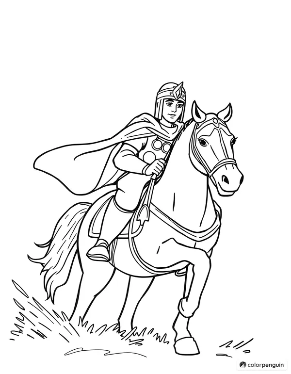 Heroic Rider in a Champion's Tunic