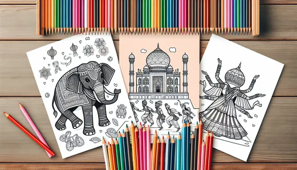 India coloring pages feature image