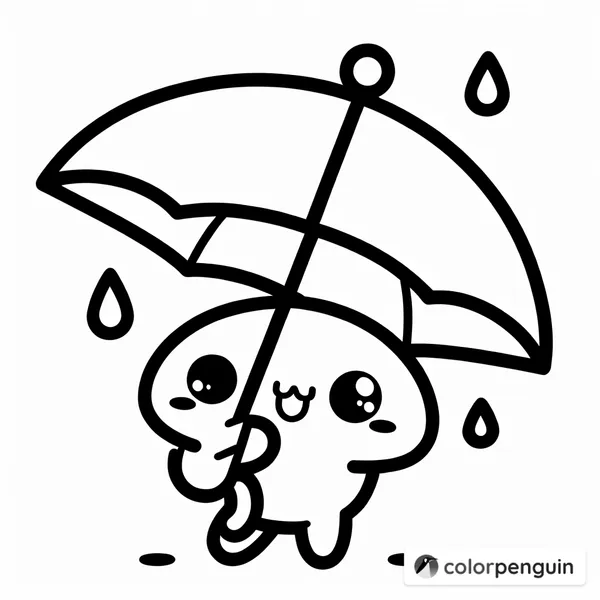 Kawaii Cartoon Umbrella