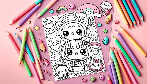 Kawaii coloring pages feature image