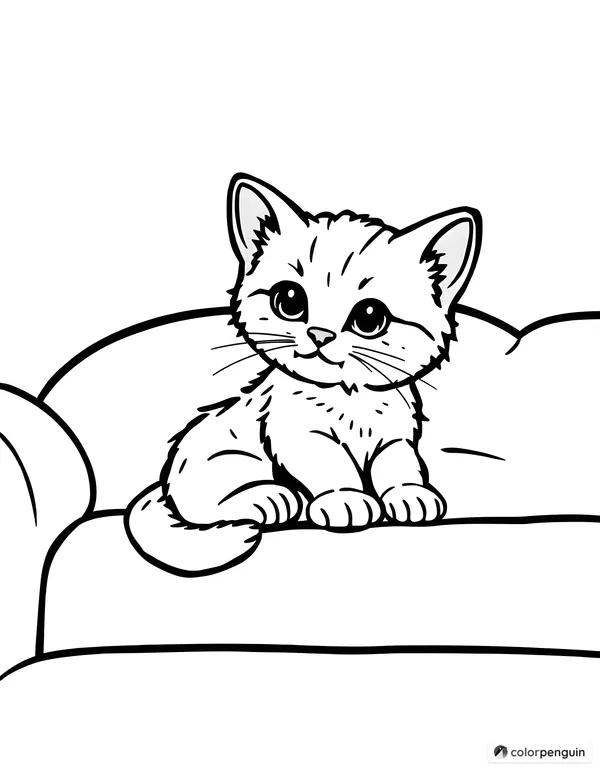 Kitten Cozy on the Couch