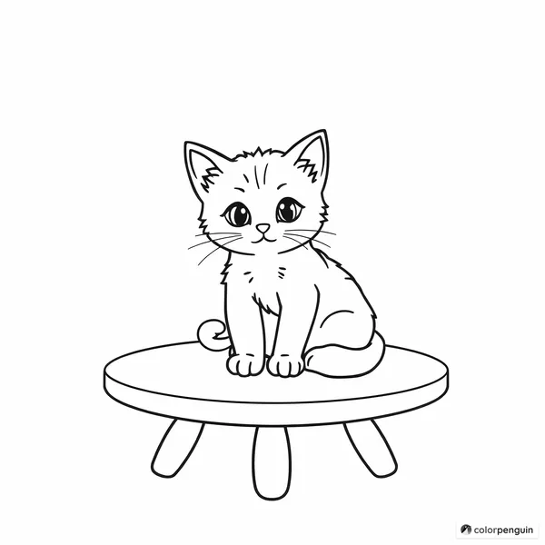 Kitten on a Coffee Table