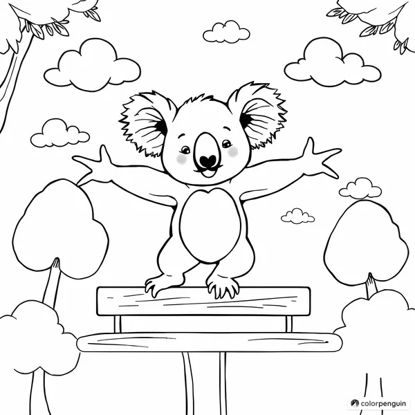 A Koala Doing Gymnastics