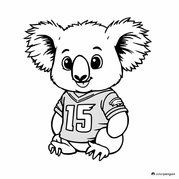 Koala in a Philadelphia Eagles Jersey