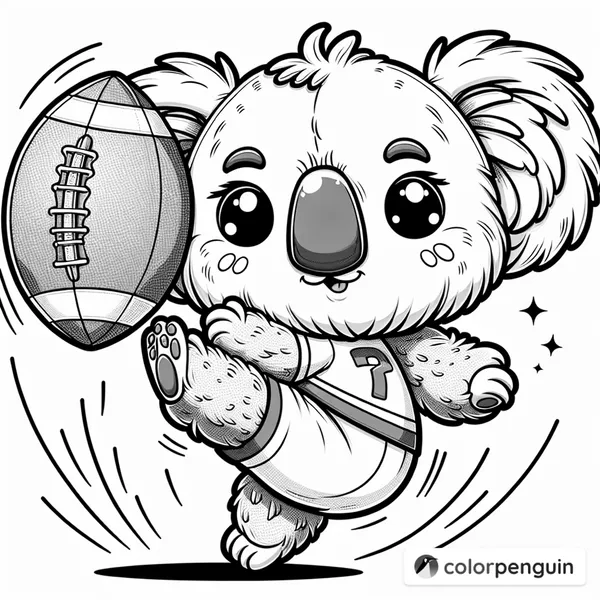 Koala Playing Football