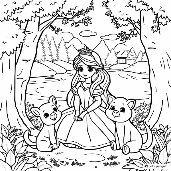 Princess and Her Forest Friends