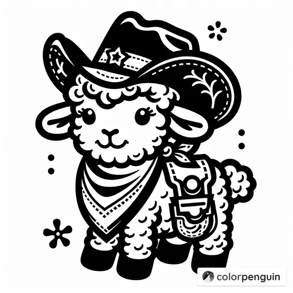 Cowboy with Lamb