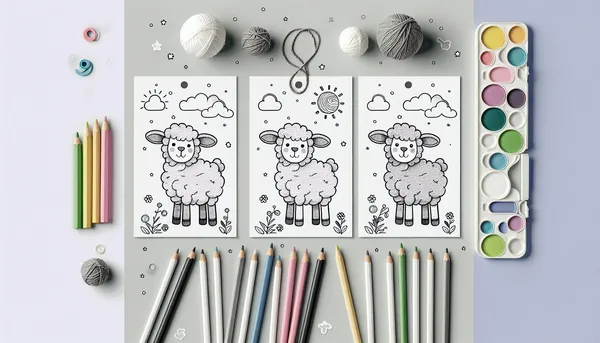 Lamb coloring pages feature image