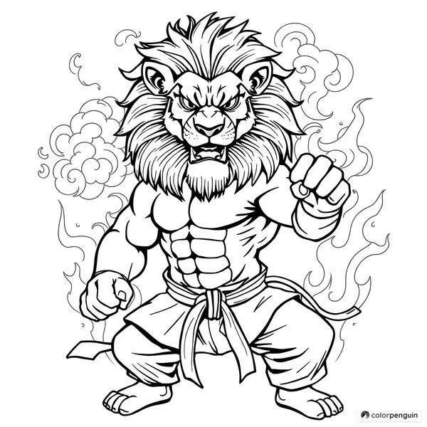 Karate Lion Warrior