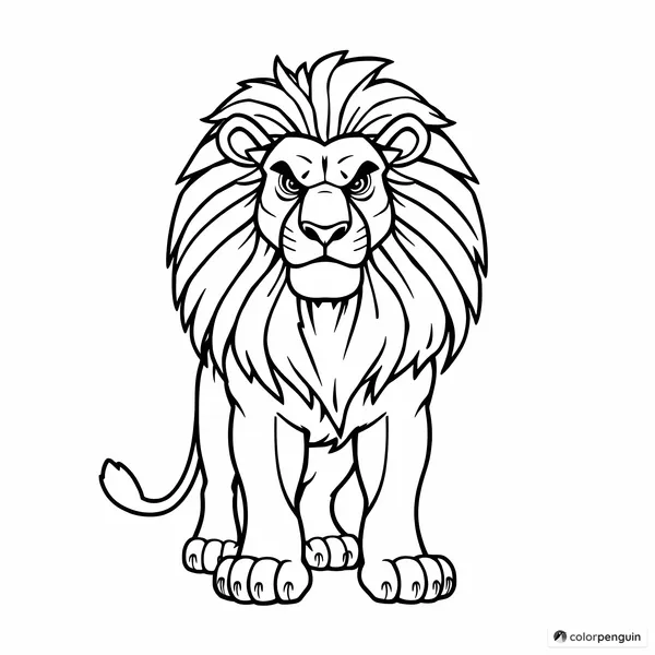 Majestic Lion Coloring Page