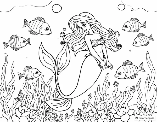 Mermaid Among Fish