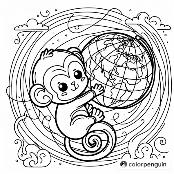 Monkey with a Globe