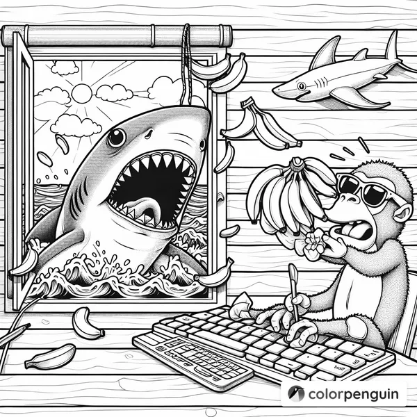 Shark and Monkey's Silly Breakfast