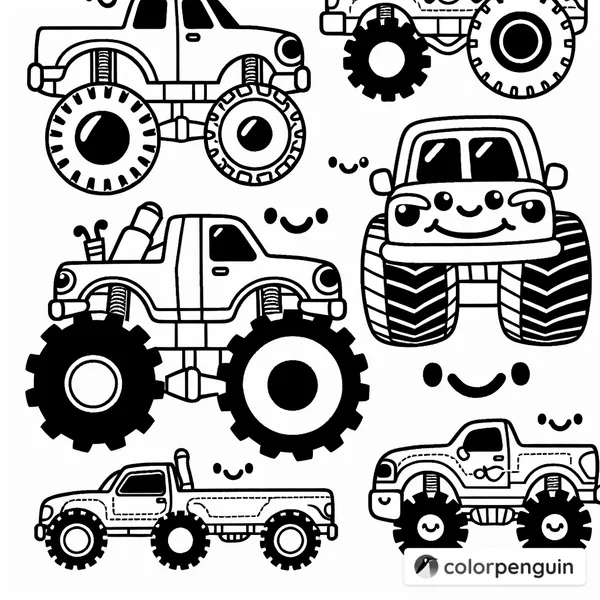 Cheerful Monster Trucks