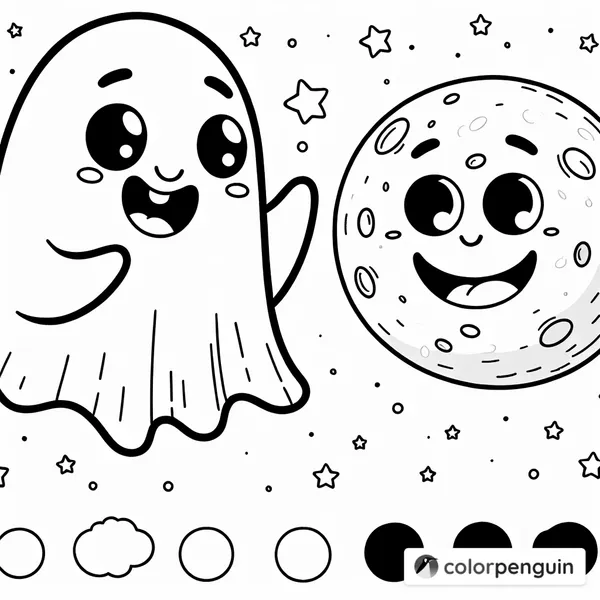 Happy Ghost and Smiling Moon