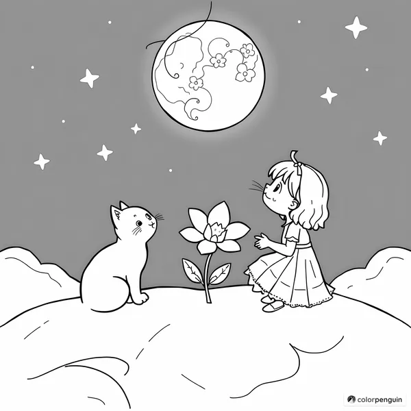 Luna and Emily on the Moon