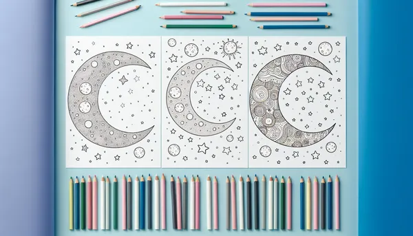 Moon coloring pages feature image