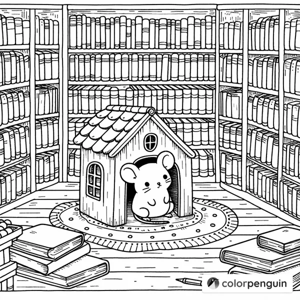 Little Mouse House in a Bookstore