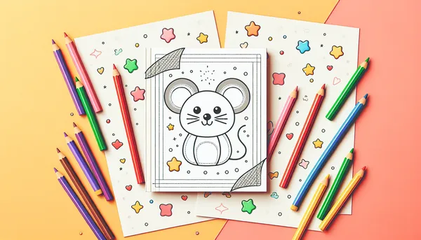 Mouse coloring pages feature image