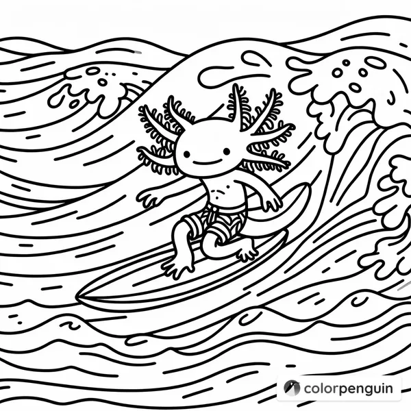 Axolotl Surfing Adventure