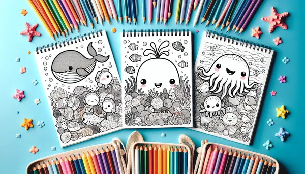 Ocean coloring pages feature image