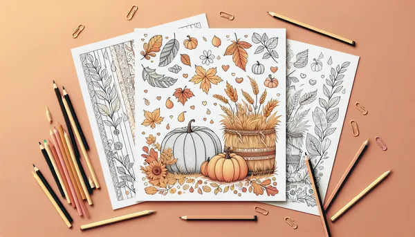 October coloring pages feature image