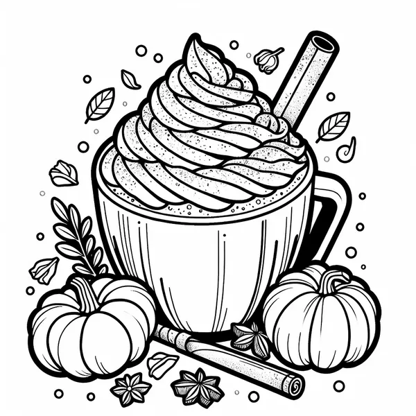 Pumpkin spice latte with whipped cream