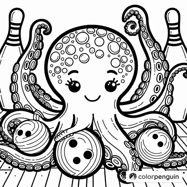 Octopus Going Bowling