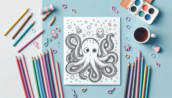 Octopus coloring pages feature image