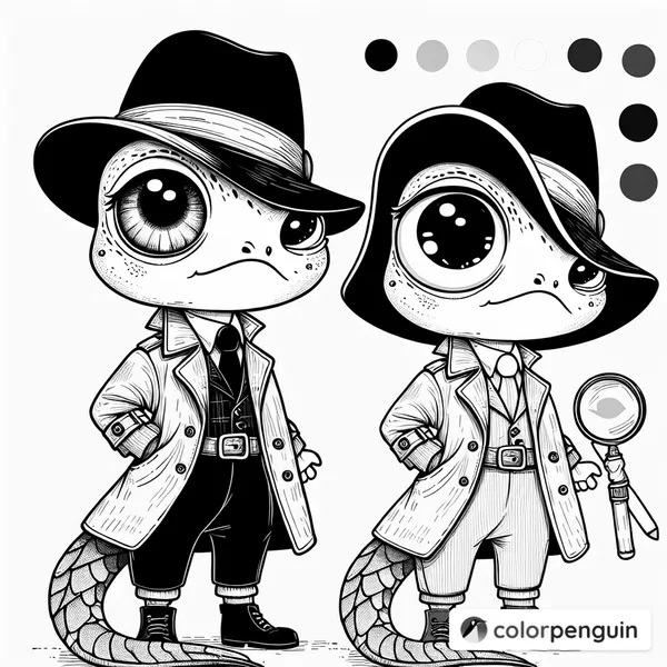 Detective Lizard Man