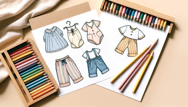 Outfit coloring pages feature image