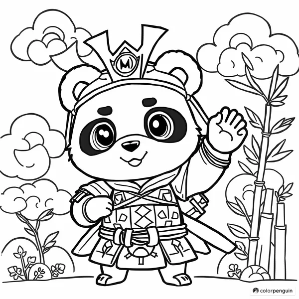 Chibi Samurai Panda