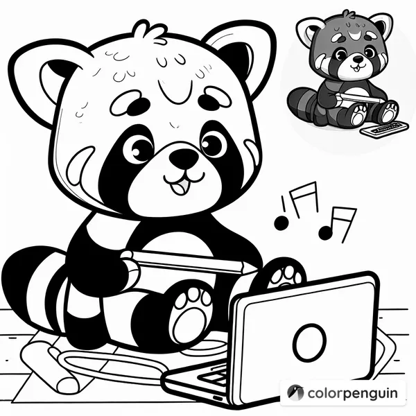 Laptop Red Panda