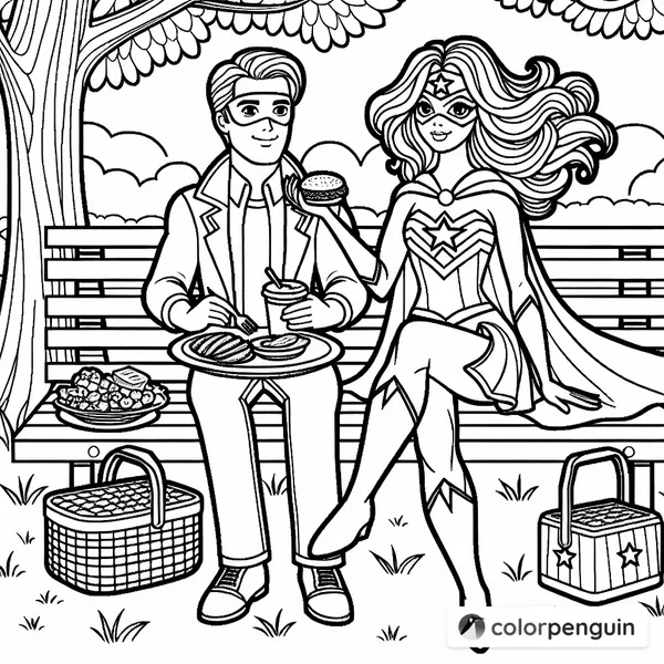 A Picnic with Captain Marvel