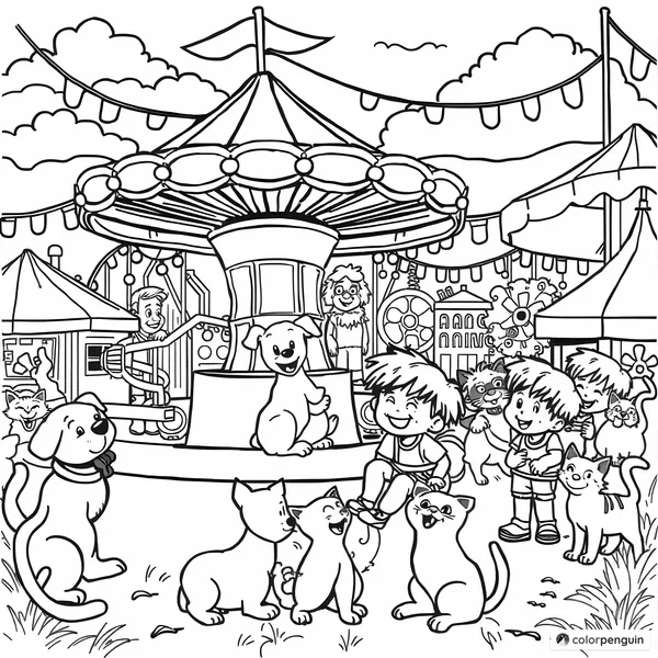 Amusement Park Fun with Pets